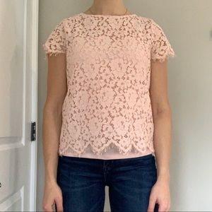 Soft Pink Lace Top.